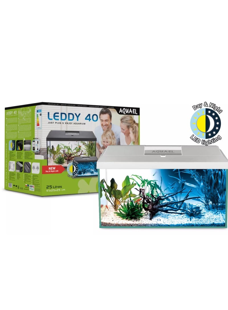 AQUARIUM Aquael Aquarium Set Leddy 40 White Day & Night - Image 1