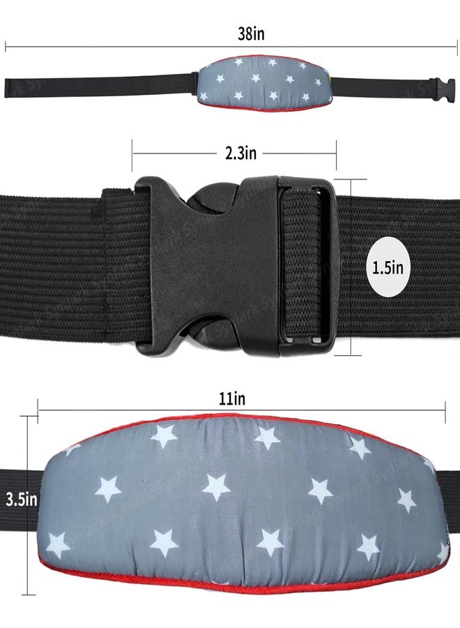 Synlark® Head Band Strap Headrest for Sleeping Traveling - Adjustable, Comfortable, and Safe Head Support for Toddlers and Kids in Car Seats, Strollers, and High Chairs (Grey) - Image 2