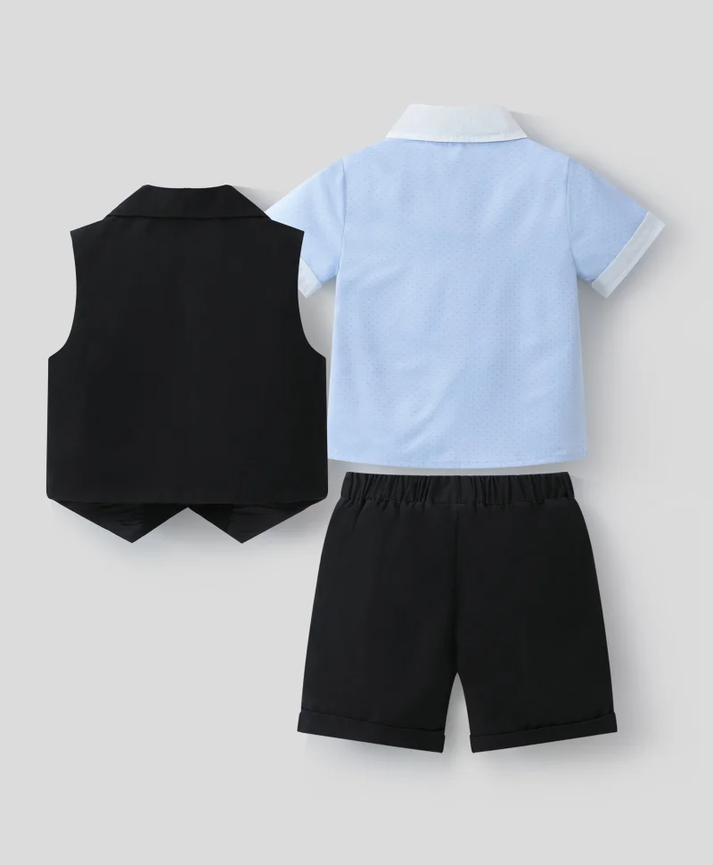 مارك وميا طقم حفلات مارك وميا قميص وشورت مع سترة - أزرق وأسود