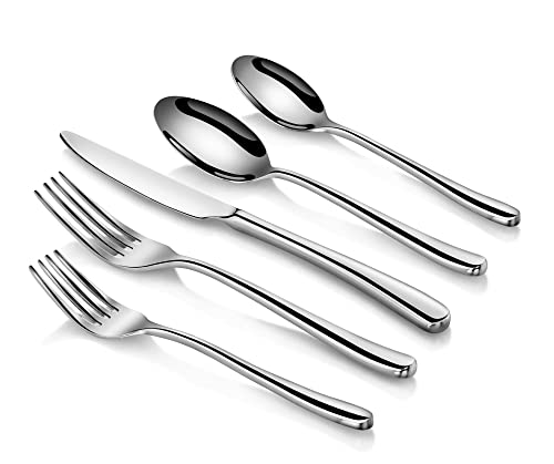 Cangshan 1027013 Rain II Series 20Piece Stainless Steel 1810 Forged Flatware Set - Image 3