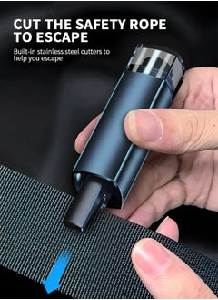 GROIC مطرقة أمان 2 في 1، أداة هروب السيارة في حالات الطوارئ، قاطع حزام الأمان وكسر زجاج السيارة، أداة إنقاذ حياة محمولة في حالات الطوارئ، مطرقة أمان السيارة من الفولاذ الكربوني المقوى، لوازم السيارات  - Image 5