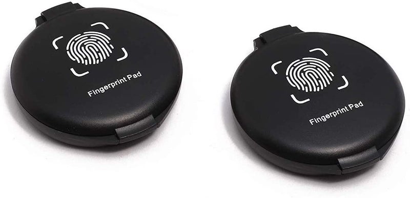 ExcelMark Fingerprint Ink Pad Pack of 2  Thumbprint Ink Pad for Notary Supplies Identification Security ID Fingerprint Cards Law Enforcement Fingerprint kit Black Ink pad Stamp pad huella dactilar 