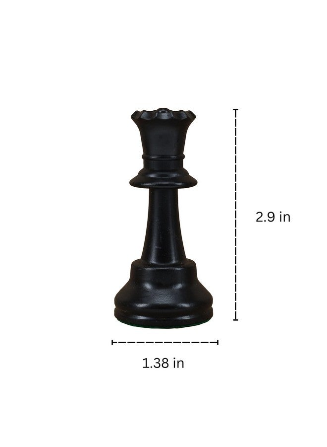 WE Games Replacement Staunton Chess Piece - Dark Queen, Heavy Weighted Tournament Style Plastic Piece with Felt Bottom - Single Replacement for Classic or Decorative Chess Sets - Image 4