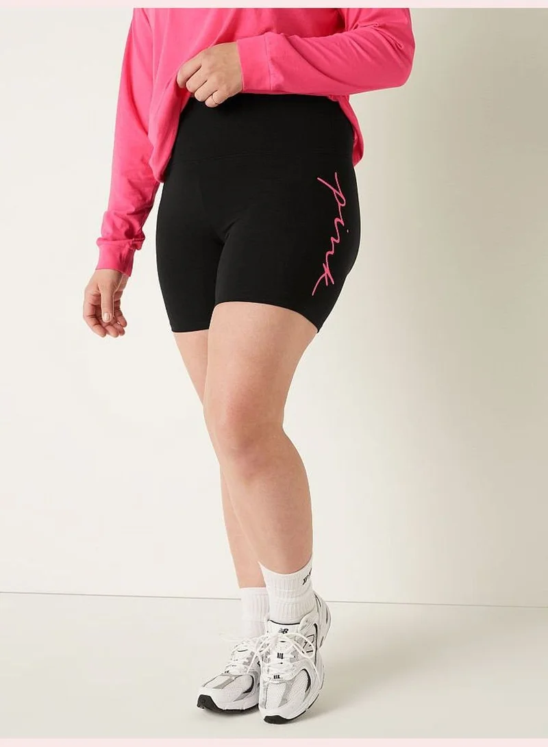 PINK 6" Cotton High Waist Biker Shorts