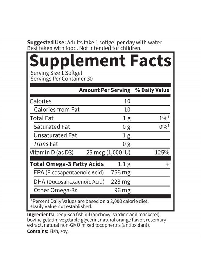 Garden of Life Minami Supercritical Platinum Omega-3 Fish Oil, 30 Softgels - Image 2