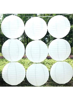 SHB SHB Paper Lamp Lantern Shade for Decoration Hotels Home Christmas Day New Year Gift 12 Inch White 10 Pieces  - Image 3