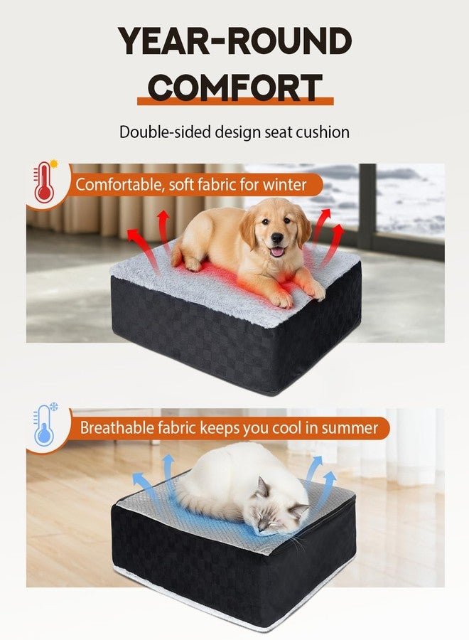 PHCOHIDO Dog Car Seats for Medium Dogs, All-Season Comfort Dog car Seat Boosters Detachable & Washable Pet Dogs Seat for Cars, SUVs, Easy to Install (Black) - Image 2