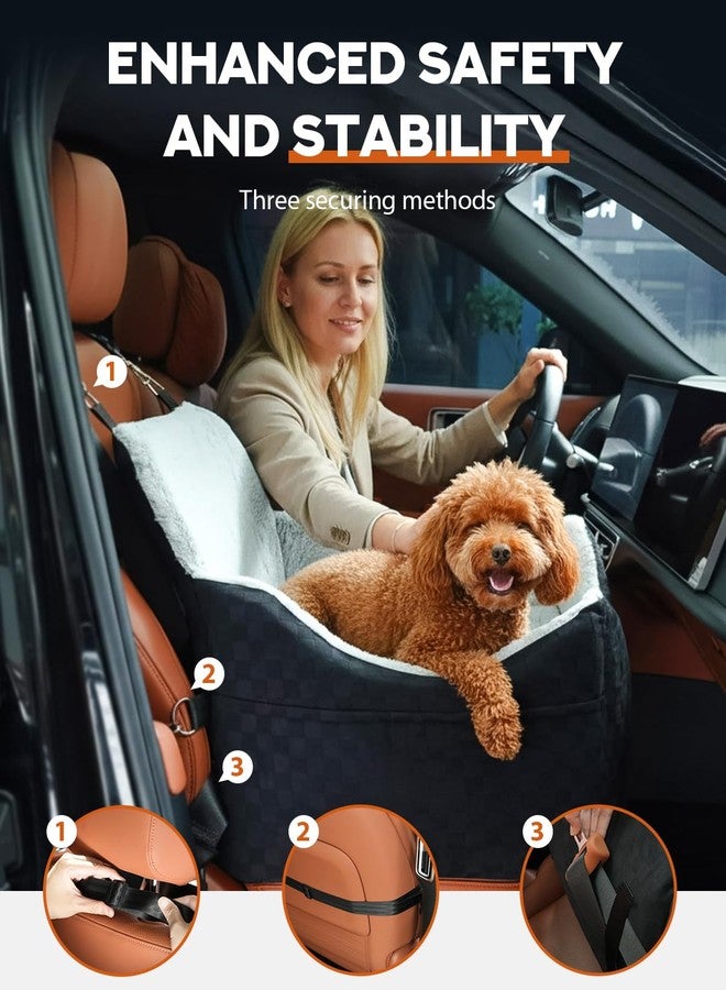 PHCOHIDO Dog Car Seats for Medium Dogs, All-Season Comfort Dog car Seat Boosters Detachable & Washable Pet Dogs Seat for Cars, SUVs, Easy to Install (Black) - Image 5