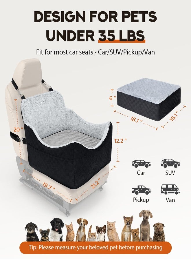 PHCOHIDO Dog Car Seats for Medium Dogs, All-Season Comfort Dog car Seat Boosters Detachable & Washable Pet Dogs Seat for Cars, SUVs, Easy to Install (Black) - Image 3