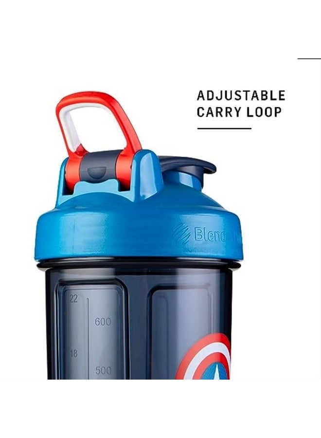 BlenderBottle BlenderBottle Marvel Comics Pro Series Shaker Bottle, 28-Ounce, Captain America Shield  - Image 5