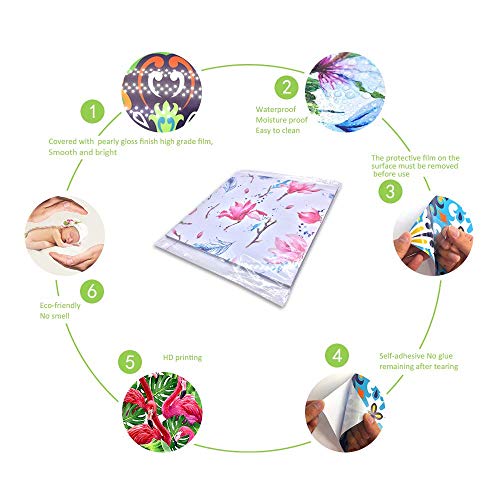 Jacklove 25 PCS Moroccan Style Tile Sticker, 4x4 Inch(10x10cm) Traditional DIY Murals, Tile Waterproof Oil Proof Removable Decals for Bathroom & Kitchen Backsplash (TS-212) - Image 4