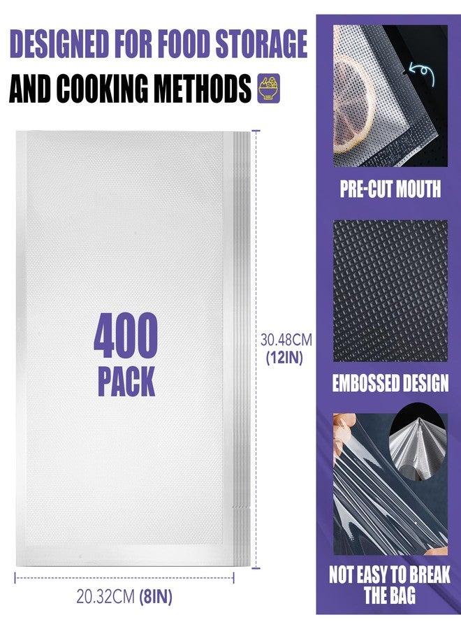 CAREGY Vacuum Sealer Bags 400 Quart 8" x 12" with BPA Free for Food Storage Meal Prep or Sous Vide - Image 2