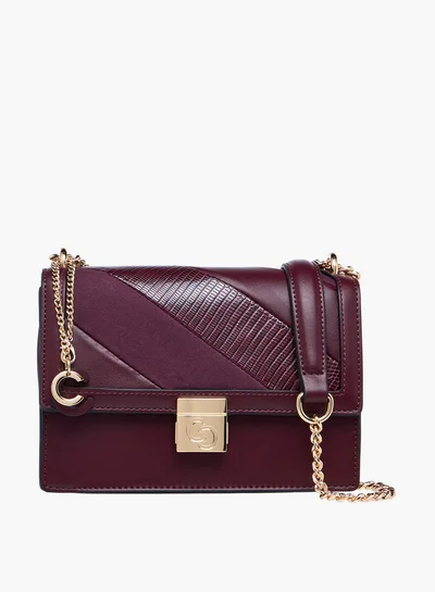 Celeste Textured Crossbody Bag with Magnetic Button Closure