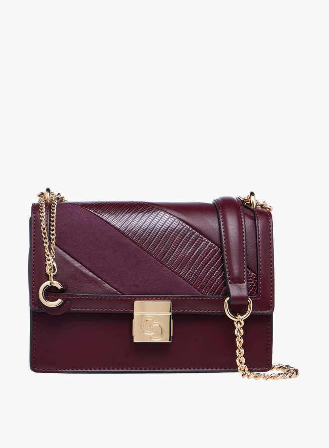 Celeste Textured Crossbody Bag with Magnetic Button Closure