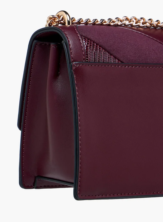سيليست Textured Crossbody Bag with Magnetic Button Closure