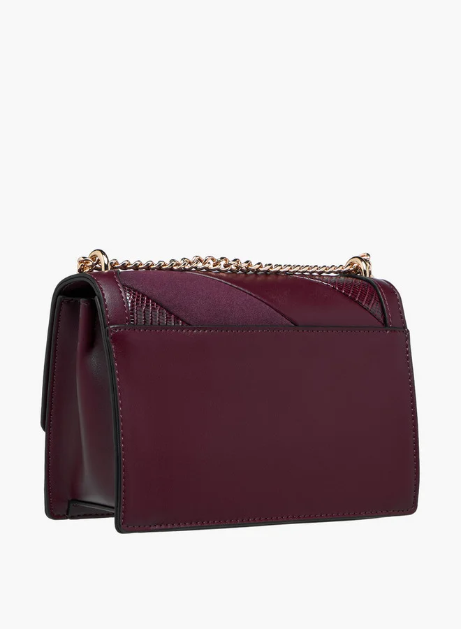 سيليست Textured Crossbody Bag with Magnetic Button Closure