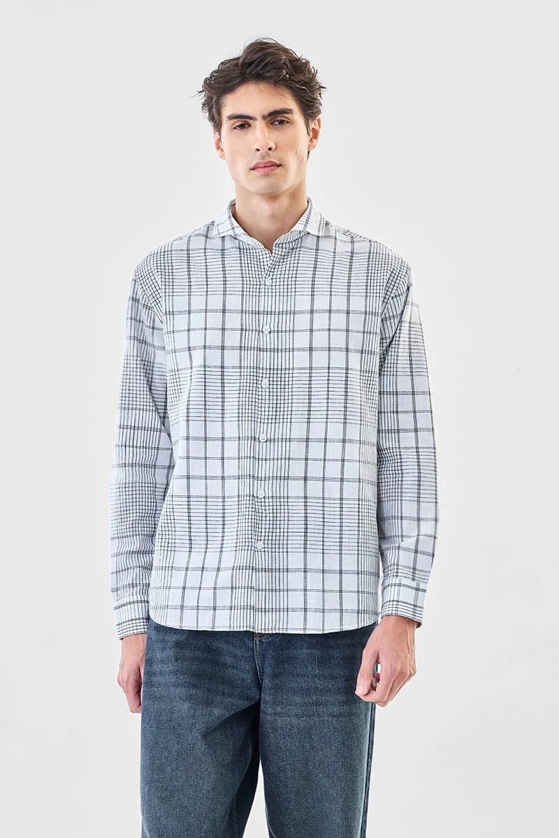 سنيتش قميص كاروهات كتان بقصة عادية