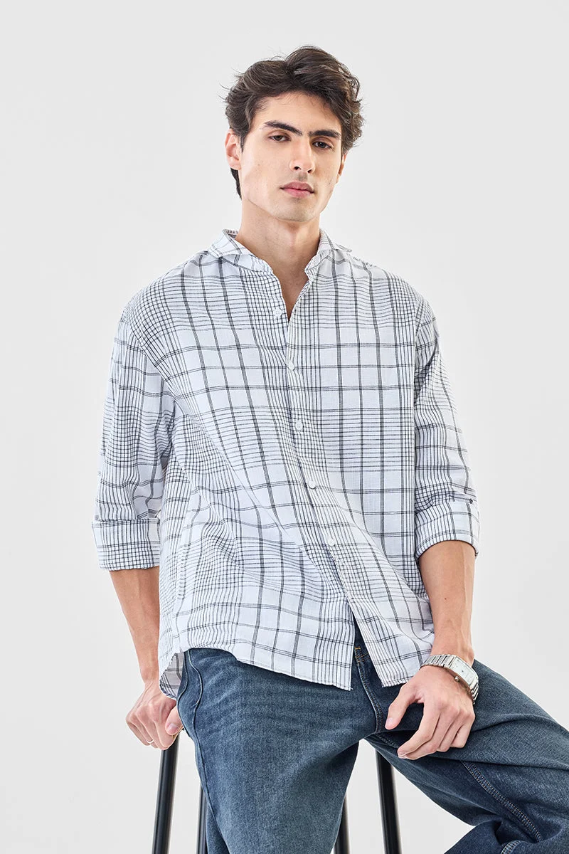 سنيتش قميص كاروهات كتان بقصة عادية