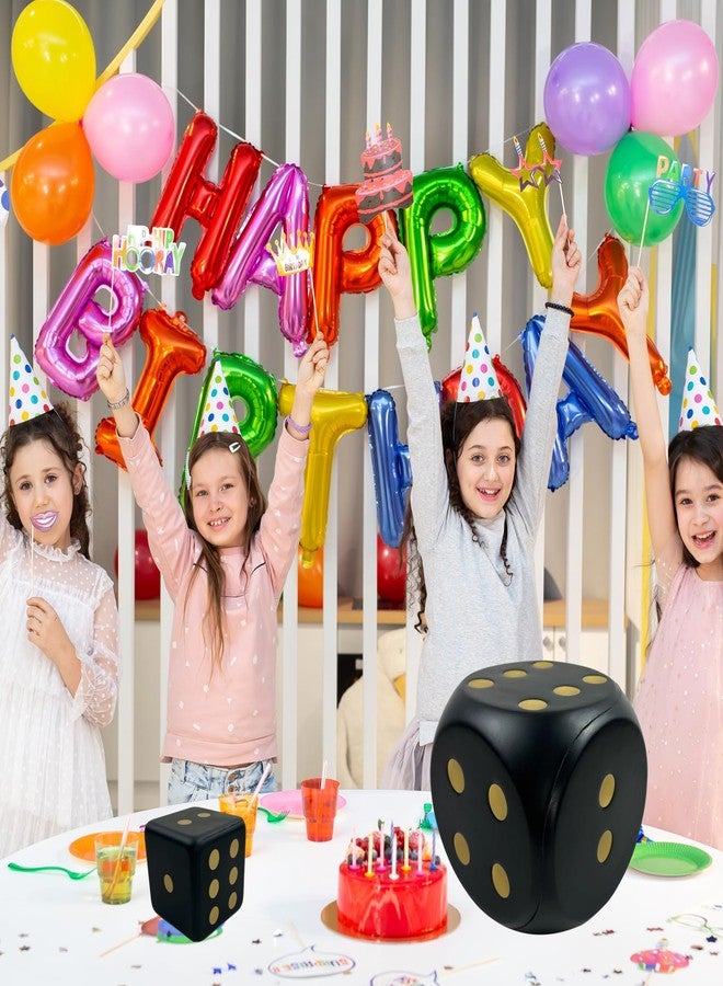 funnysquee مكعبات إسفنجية عملاقة من funnysquee مقاس 5.9 بوصة، لعبة عملاقة مليئة بالمرح والتعليم لأمسيات الألعاب وجلسات التعلم (محظوظ أسود) - Image 3