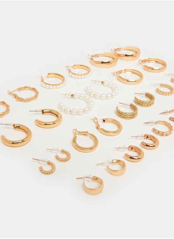 Styli Set of 18 - Assorted Hoop Earrings