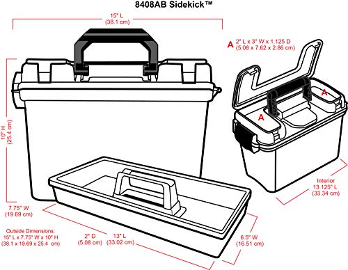 ArtBin 8408AB Sidekick Carrying Case, Portable Art & Craft Organizer with Handle, [1] Plastic Storage Case, Translucent, 8408AB - Image 3