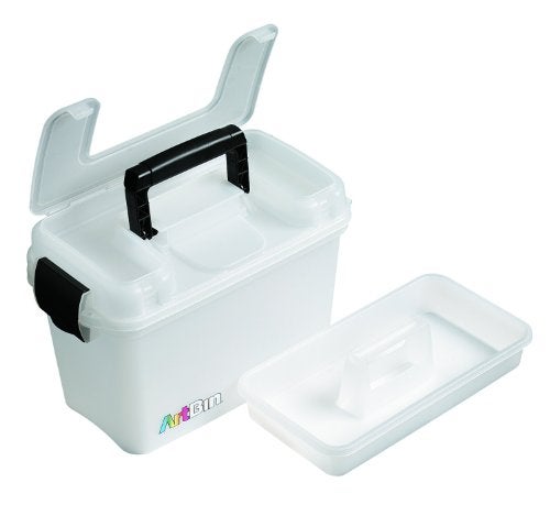 ArtBin 8408AB Sidekick Carrying Case, Portable Art & Craft Organizer with Handle, [1] Plastic Storage Case, Translucent, 8408AB - Image 1