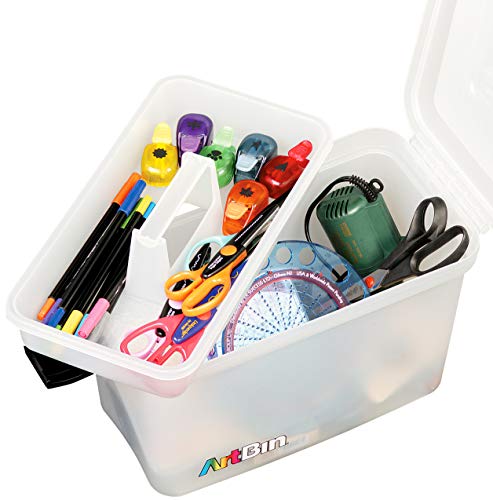 ArtBin 8408AB Sidekick Carrying Case, Portable Art & Craft Organizer with Handle, [1] Plastic Storage Case, Translucent, 8408AB - Image 4