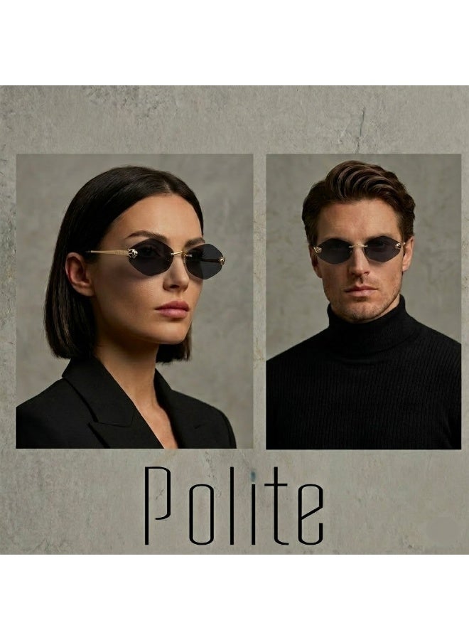 POLITE New Frameless Fashion Trend Sunglass UV Protection Unisex - Image 3