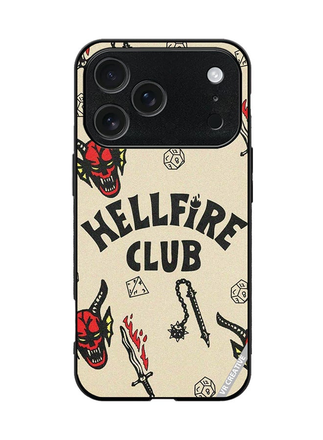Protective Case Cover For Apple iPhone 17 Pro Hellfire Club Design Multicolour