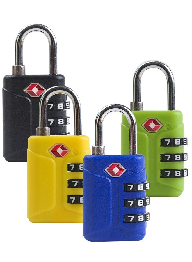 Tersely [2 Pack] TSA Approved Locks for Luggage, 3 Digit Combination Lock, Travel Safe Mini Combo Lock for Suitcase, Backpack Zipper, Small Lightweight TSA Padlock for Gym Locker, Cabinet, Toolbox - Image 1