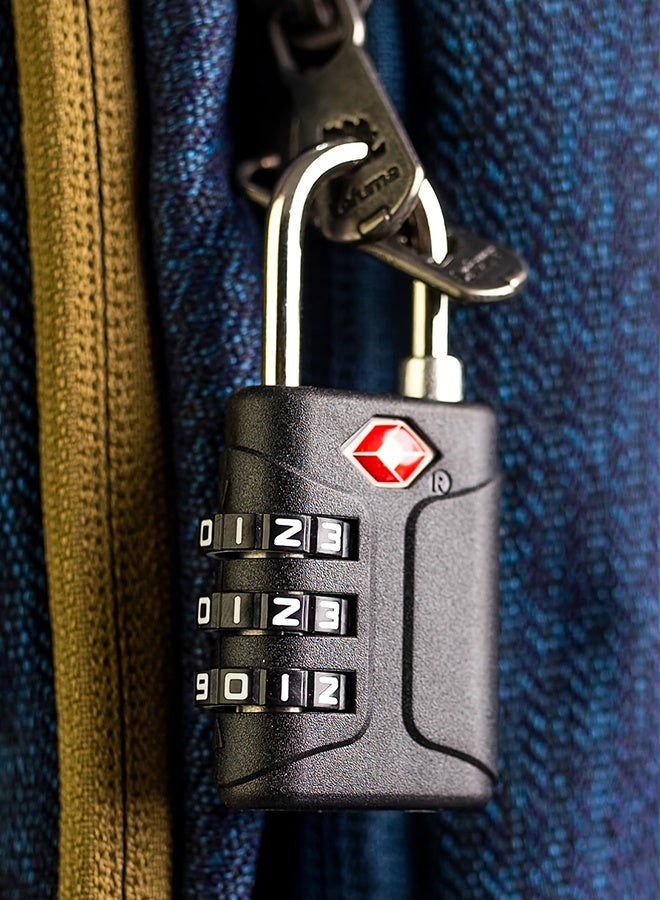 Tersely [2 Pack] TSA Approved Locks for Luggage, 3 Digit Combination Lock, Travel Safe Mini Combo Lock for Suitcase, Backpack Zipper, Small Lightweight TSA Padlock for Gym Locker, Cabinet, Toolbox - Image 5