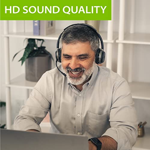 Avantree Alto Clair aptX HD Bluetooth Headset with Microphone, Mute Function, Clear Talking, Hi-Fi Music, Low Latency, Wireless Headphones with Charging Base for Computer, PC, Laptop, Skype, TV - Image 2