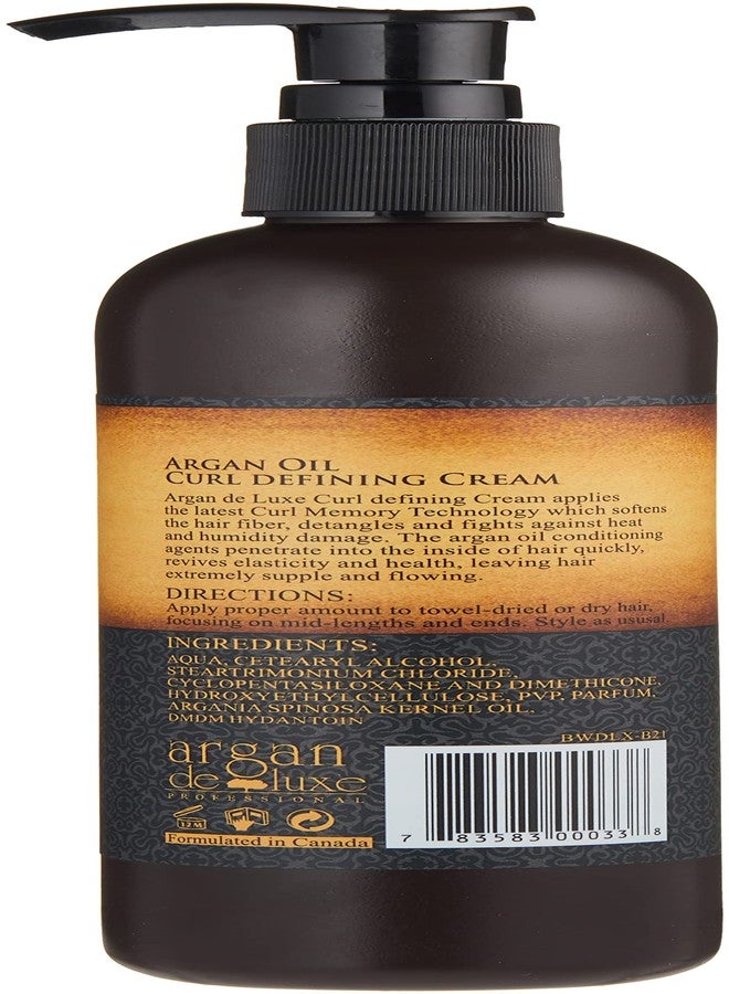 argan de luxe Argan deluxe 100% Pure Organic Moroccan Argan Oil Curl Defining Cream Restores Shine and Softness for all Curl Types. Formulated to hold Curls Pattern 8 oz. - Image 2
