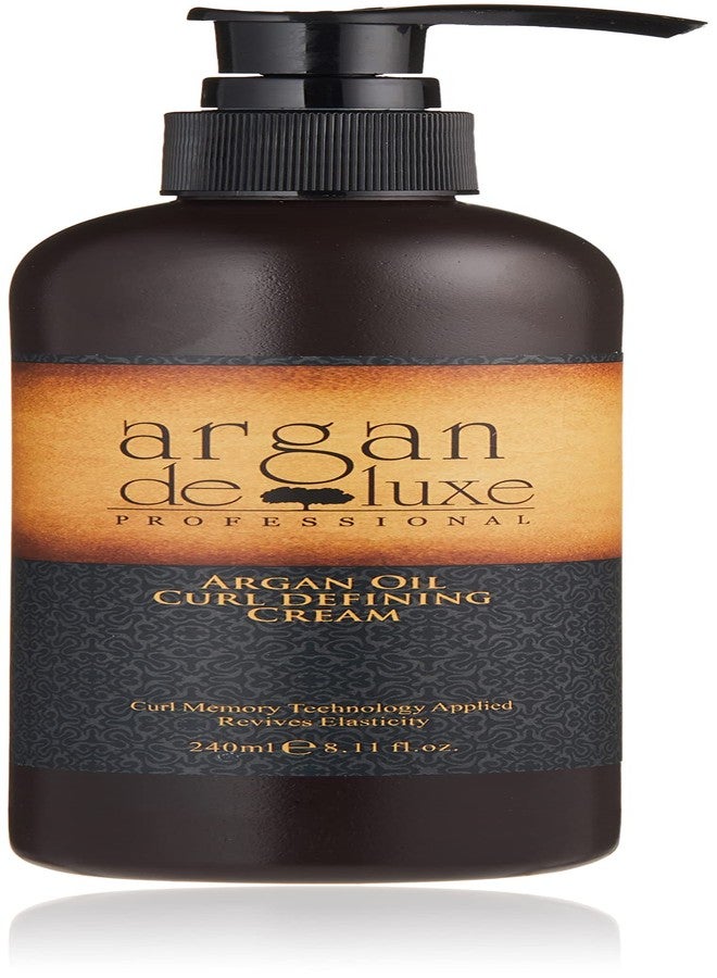 argan de luxe Argan deluxe 100% Pure Organic Moroccan Argan Oil Curl Defining Cream Restores Shine and Softness for all Curl Types. Formulated to hold Curls Pattern 8 oz. - Image 1