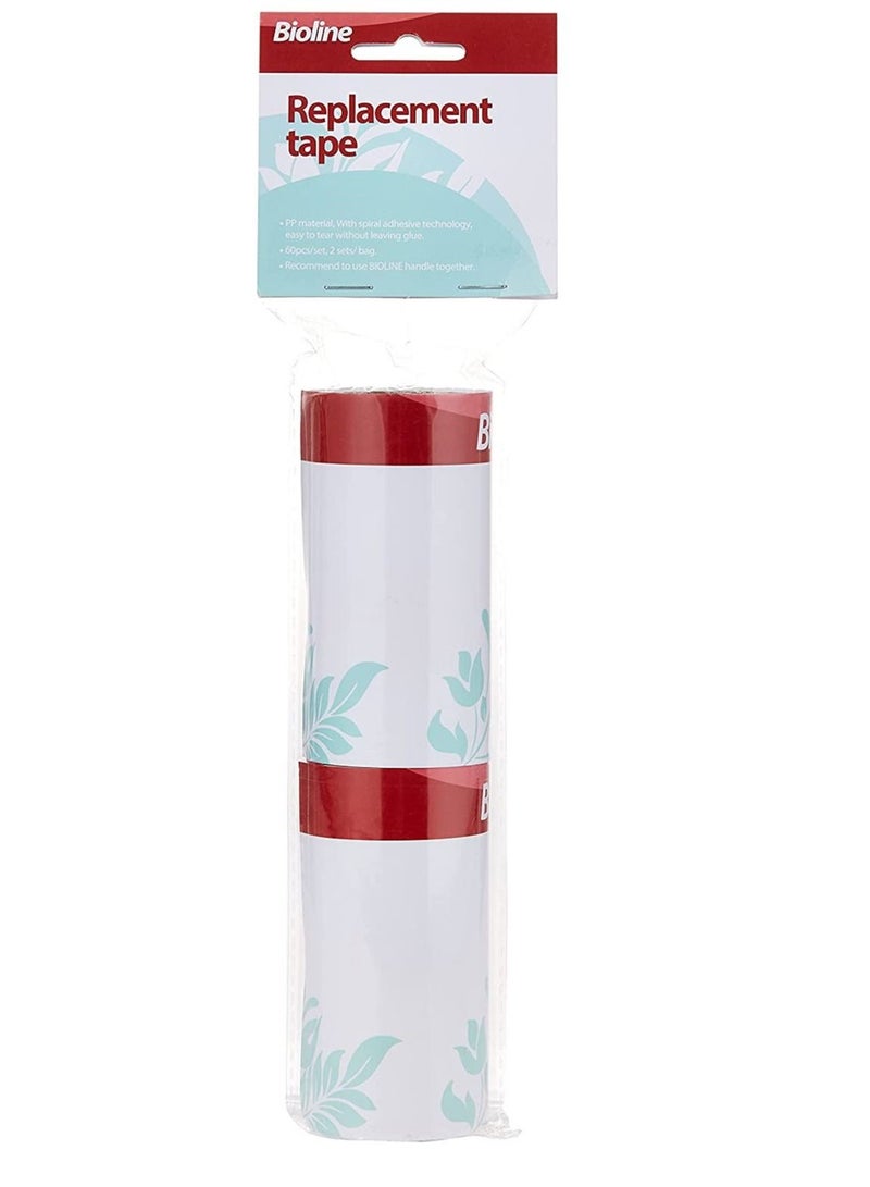 Bioline Pet Roll Replacement Tape 60Pcs X 2 - Image 1