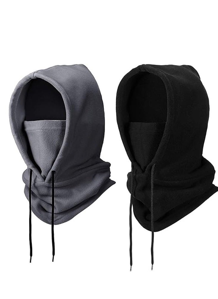 KASTWAVE Thermal Fleece Hats - 2-Pack Perfect for Riding, Skiing, and Sports. Stay Warm and Stylish with this Heavyweight Winter Fleece Balaclava and Neck Wrap Combo. One Size Fits All  - Image 1