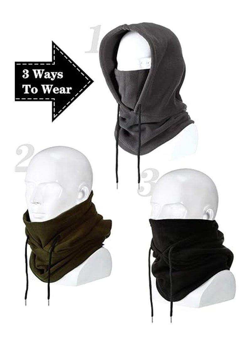 KASTWAVE Thermal Fleece Hats - 2-Pack Perfect for Riding, Skiing, and Sports. Stay Warm and Stylish with this Heavyweight Winter Fleece Balaclava and Neck Wrap Combo. One Size Fits All  - Image 3