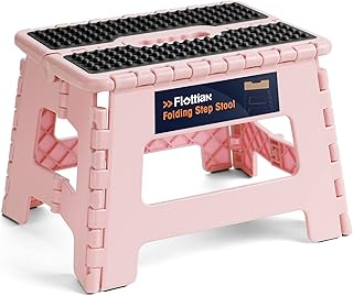 Flottian Flottian 9" Folding Step Stool for Adults and Kids Holds Up to 300 lbs ,Non-Slip Folding Stools with Portable Handle, - Image 1