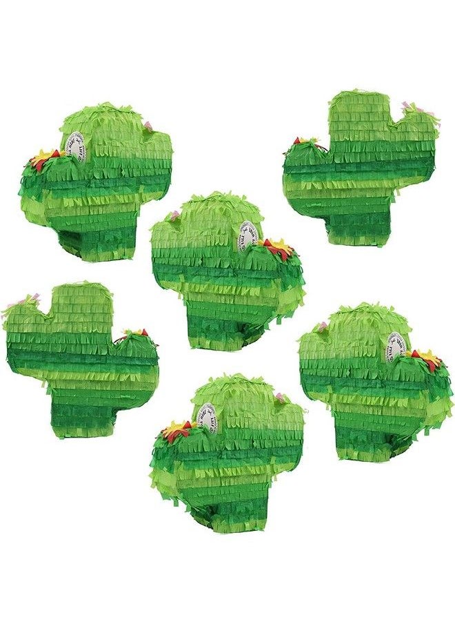 GiftExpress 6Pack Mini Cactus Pinatas For Kids Birthday Party Gender Reveal Party Traditional Mexican Fiesta And Party Decorations  - Image 1