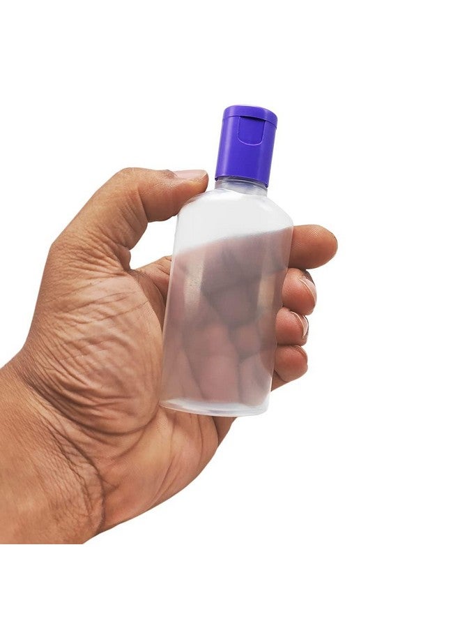 DIY Crafts 6 Pcs, Transparent Bottle, 50ml 1oz Clear Empty Plastic Sample Flip Cap Bottle Pot Vial for Makeup Emollient Water Shower Gel Emulsio (6 Pcs, Transparent Bottle) - Image 5