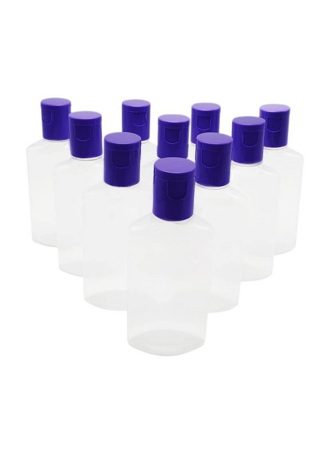 DIY Crafts 6 Pcs, Transparent Bottle, 50ml 1oz Clear Empty Plastic Sample Flip Cap Bottle Pot Vial for Makeup Emollient Water Shower Gel Emulsio (6 Pcs, Transparent Bottle) - Image 1