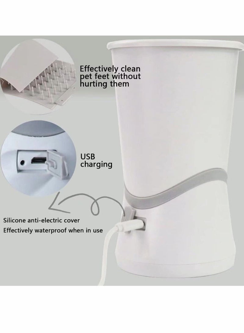 Excefore Automatic Dog Paw Cleaner, Portable Automatic Dog Paw Washer with Silicone Bristles, USB Charging Dog Paw Washer Cup - Image 3