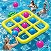 Jasonwell TicTacToe Pool Toys Games Giant Floating Tic Tac Toe Game Float with 10 Balls Pineapple Pool Game Party Toy Floats Yard Field Day Games Outdoor Beach Toys for Adults Teens Kids Yellow - Image 2