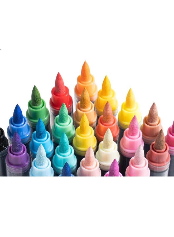 Deli 24-Color Direct Liquid Bucket Acrylic Markers, Soft Drawing, Washable, Non-Fading, Student Fluorescent Graffiti, Diy Birthday Gift, Hm352-24, Back-To Gift - Image 3