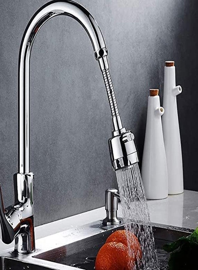 Vruta Stainless Steel 360 Degree Flexible Tap Extender for Kitchen Sink, Tap Shower Sprinkler Metal Hose Adjustable, Water Faucet Tap Extension (SWITCH TURBO FLEX 360°) - Image 2