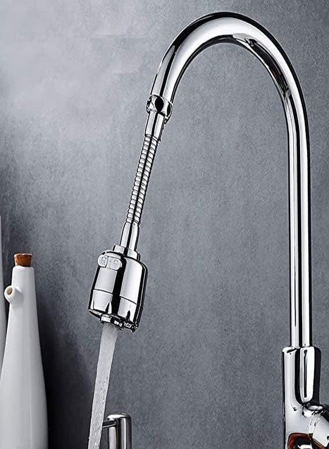 Vruta Stainless Steel 360 Degree Flexible Tap Extender for Kitchen Sink, Tap Shower Sprinkler Metal Hose Adjustable, Water Faucet Tap Extension (SWITCH TURBO FLEX 360°) - Image 4