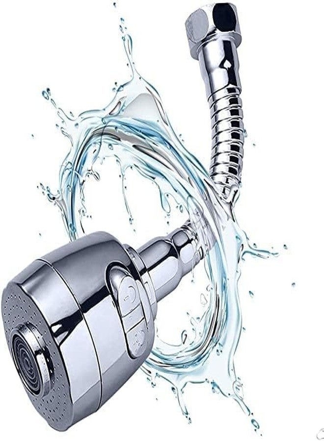 Vruta Stainless Steel 360 Degree Flexible Tap Extender for Kitchen Sink, Tap Shower Sprinkler Metal Hose Adjustable, Water Faucet Tap Extension (SWITCH TURBO FLEX 360°) - Image 3