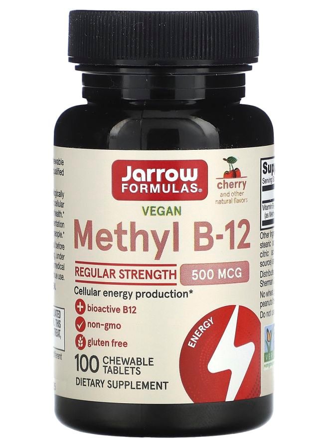 jarrow formulas Methyl B-12 Cherry  500 mcg 100 Chewable Tablets