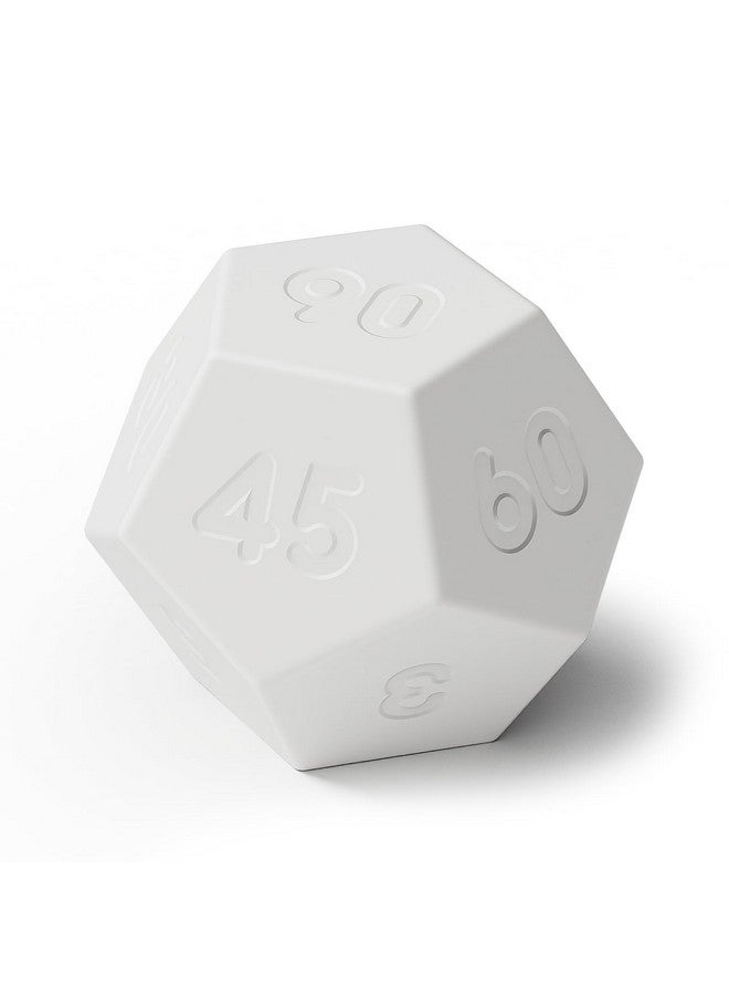 mooas Dodecagon Time Ball Rechargeable Mini Timer (White), 11 Preset Times, Desk & Study Productivity Timer, Sound/Vibrate/Mute, Easy to Use - Image 1