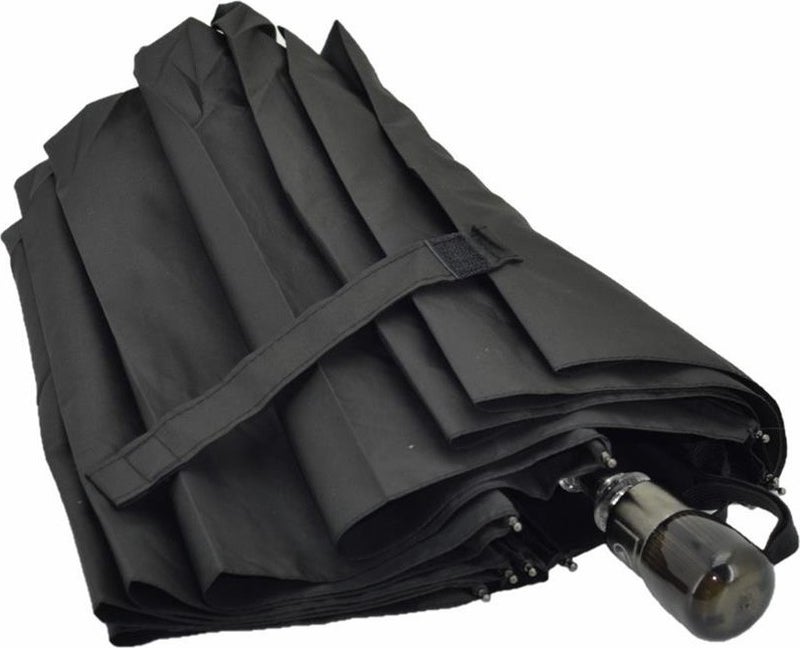 Çanta Yurdu Semi-Automatic Polyamide Fabric 10 Wire Umbrella Black  - Image 3